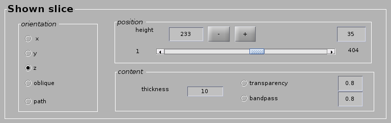 shown slice controls